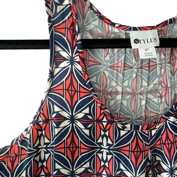 STYLUS | NWOT | SLEEVELESS ASYMMETRICAL RACER BACK TANK DRESS | SIZE: SMALL/TALL - Picture 3 of 8